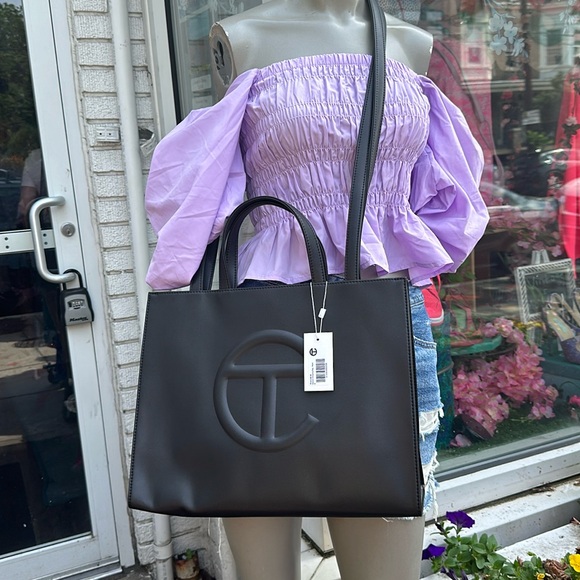 Telfar Medium Black Shopping Bag NWT - Picture 2 of 9